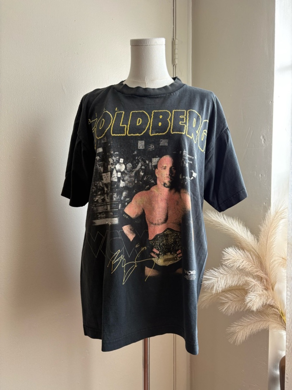 vintage 90s WCW Goldberg wrestling portrait t-shirt